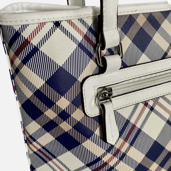 Giani Bernini Saffiano Plaid Tote NWT - Picture 3 of 11